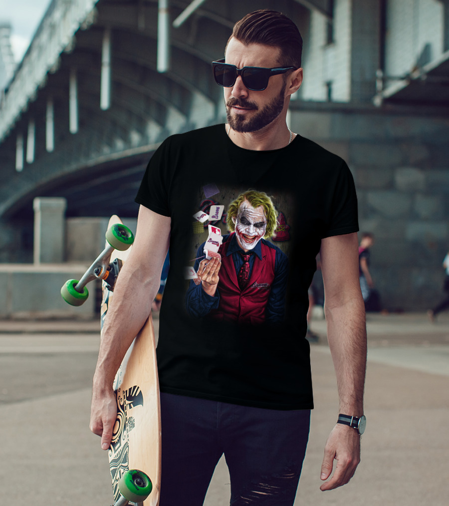 Atlanta Braves Joker Playing Cards Dark Humor T-Shirt