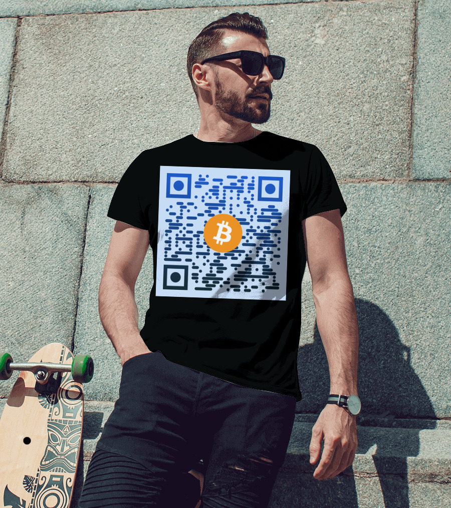 QR Code Bitcoin T-Shirt