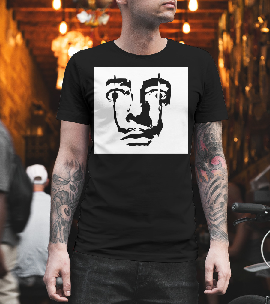 Salvador Dali Face Surrealist Artist Iconic Portrait Elements T-Shirt