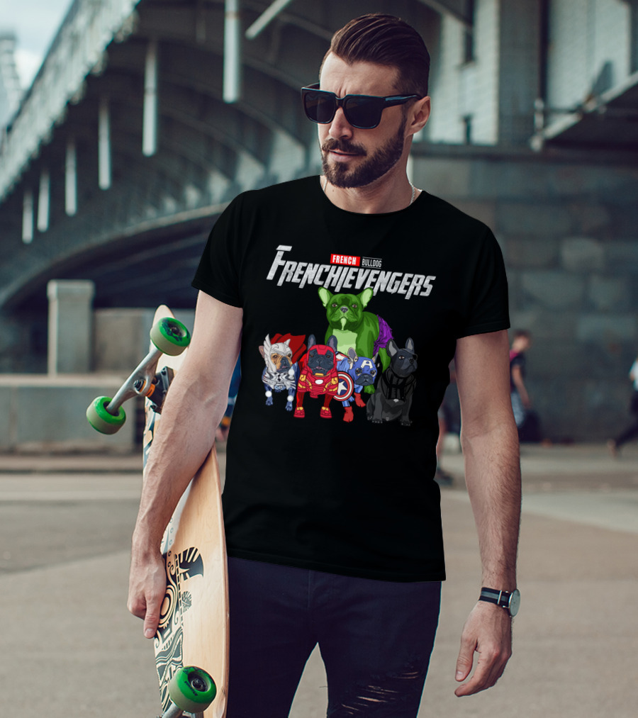 French Bulldog Marvel Avengers Endgame Parody Frenchievengers T-Shirt