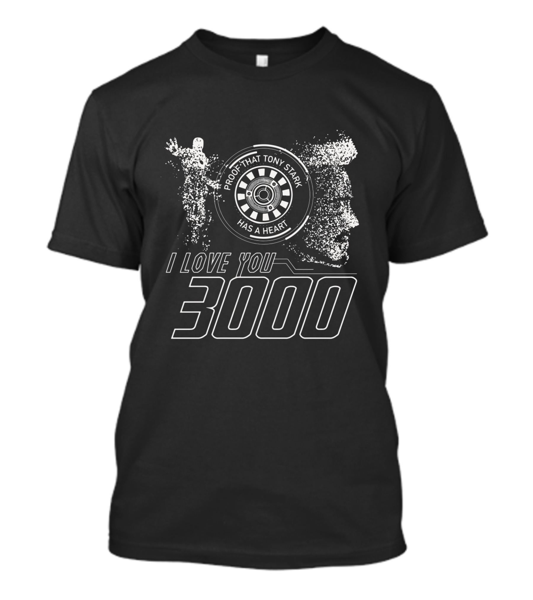 Avengers Proof That Tony Stark Has A Heart I Love You 3000 Arc Reactor T-Shirt
