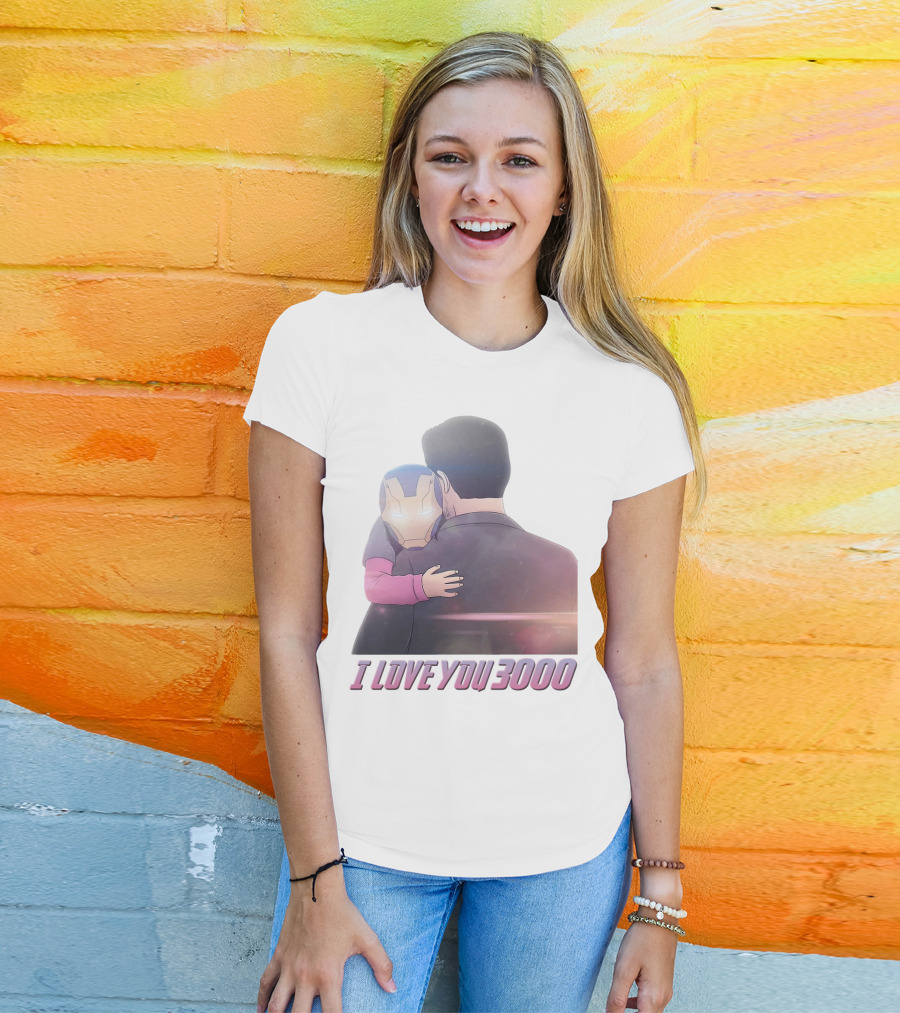 Avengers I Love You 3000 Morgan Stark Iron Man Hug Scene T-Shirt