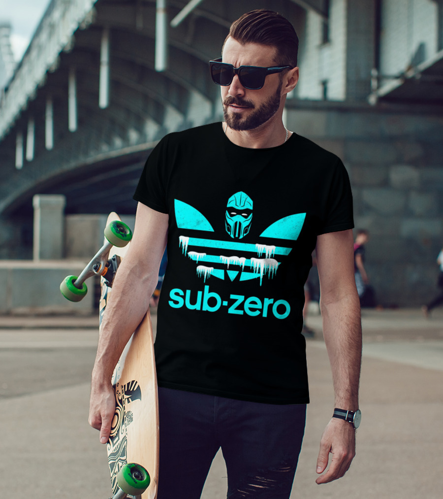 Mortal Kombat Sub-Zero Logo Frozen Mask Iconic Crossover T-Shirt