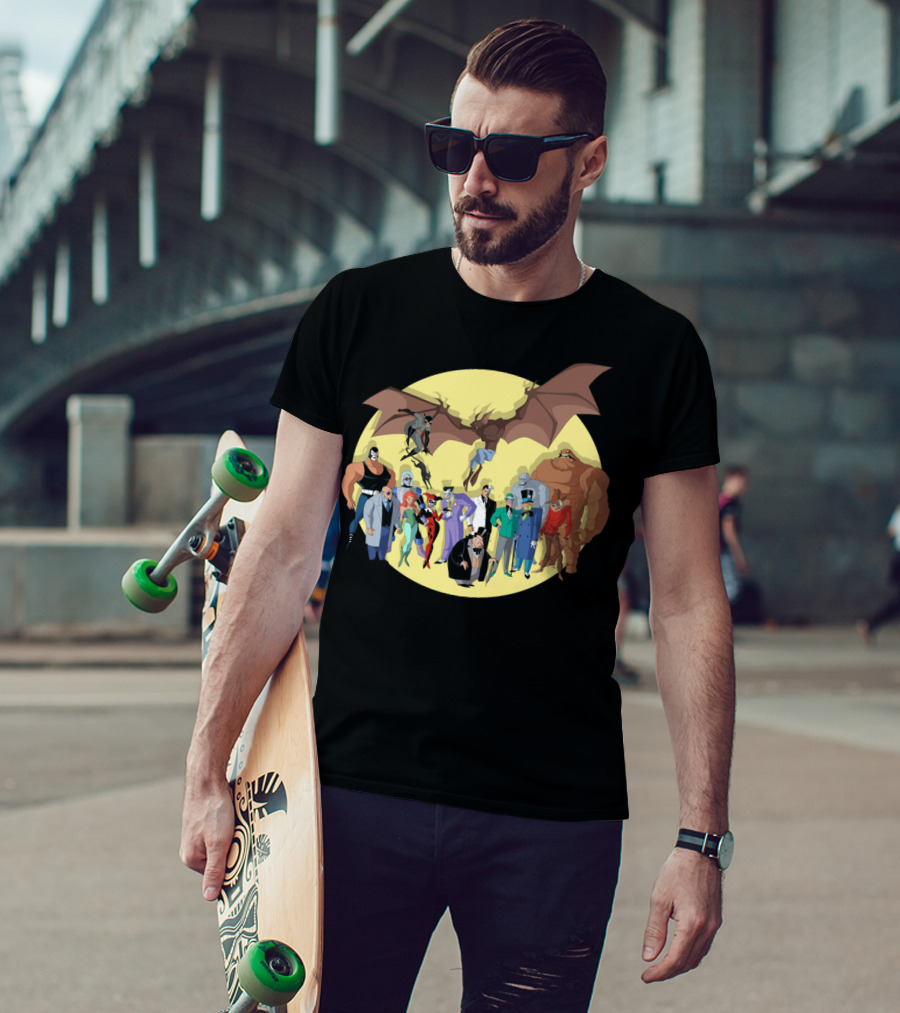 The Rogues Gallery Batman Villains Group With Joker Riddler Catwoman And Penguin Iconic Characters T-Shirt