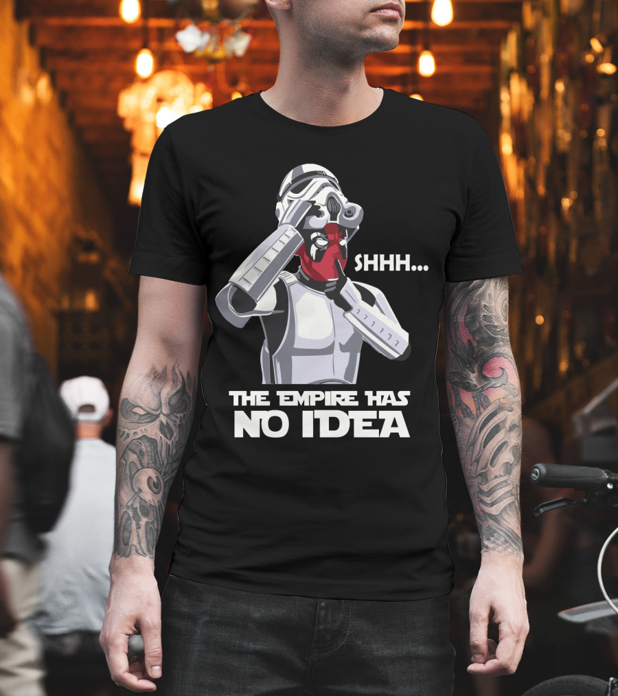 Deadpool Stormtrooper Mashup The Empire Has No Idea Shhh Star Wars Crossover T-Shirt