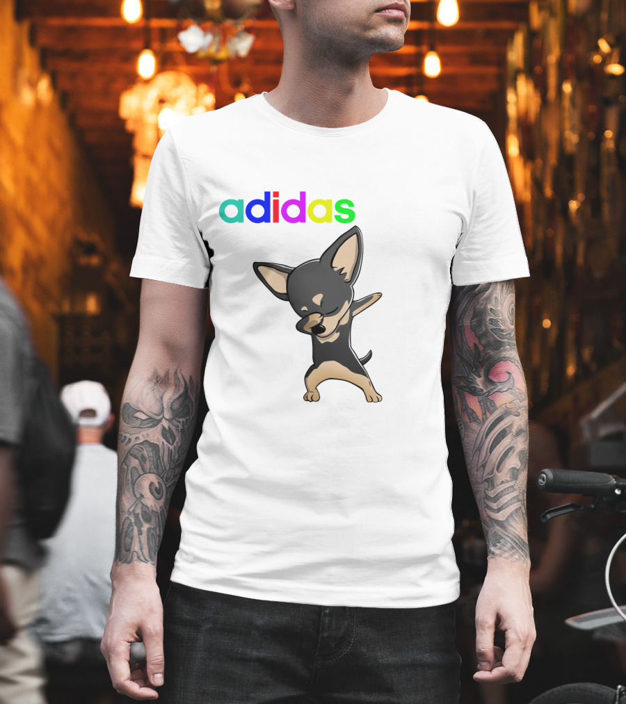 Chihuahua Black Cute Dabbing T-Shirt