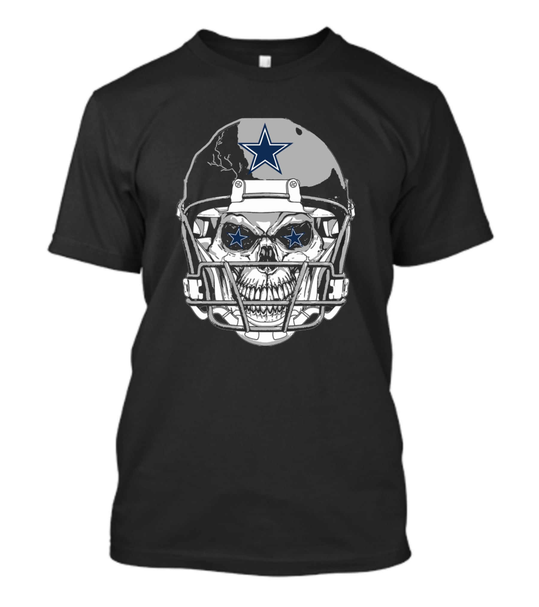 Dallas Cowboys Skull Helmet Star T-Shirt