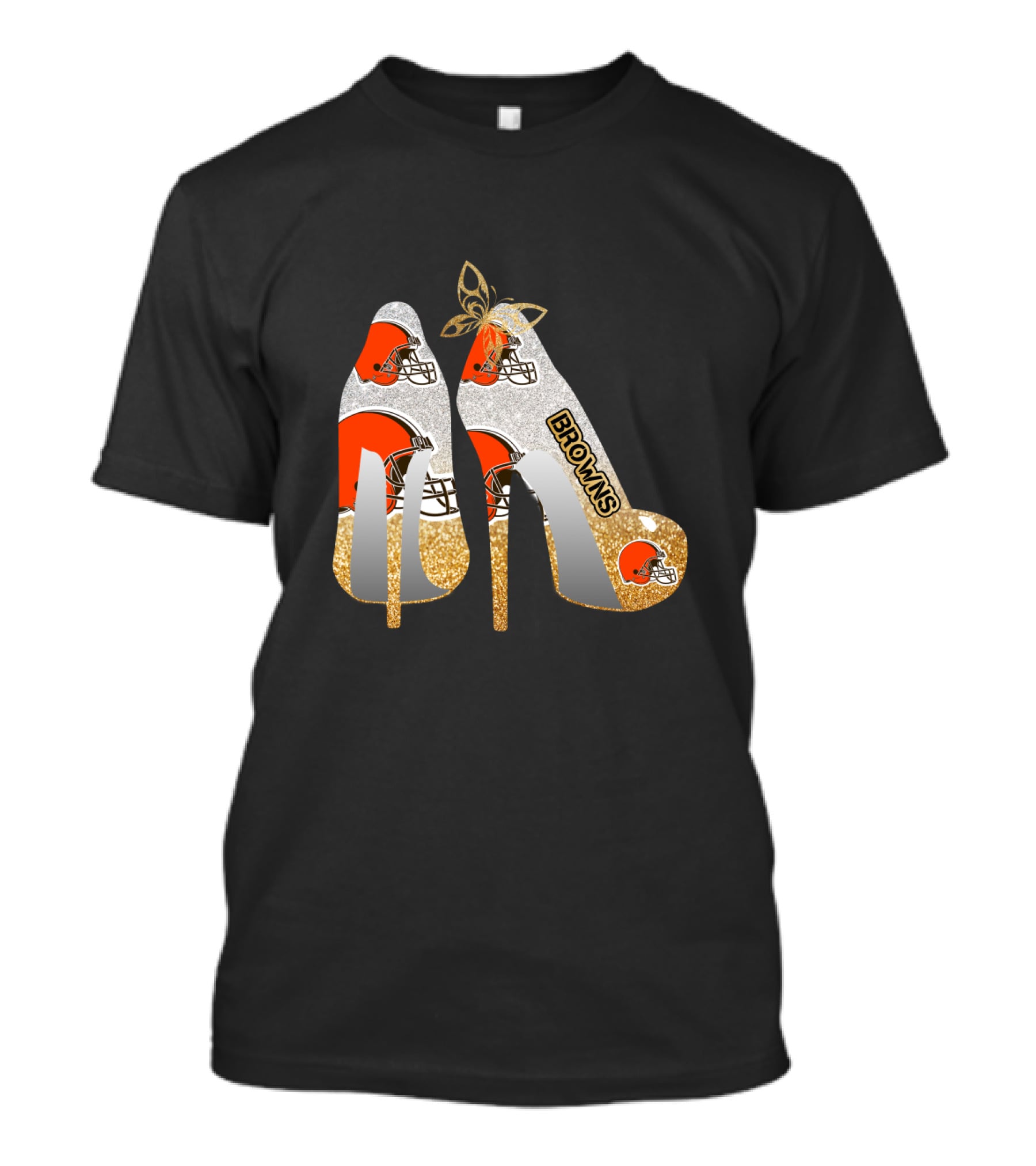 Cleveland Browns High Heels Helmets Bold Browns Fan T-Shirt
