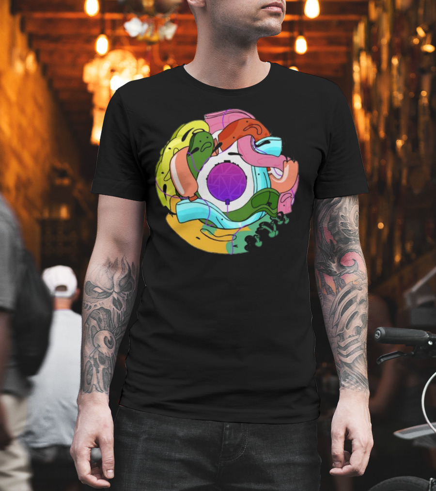 Long Ones Colorful Abstract Circular T-Shirt