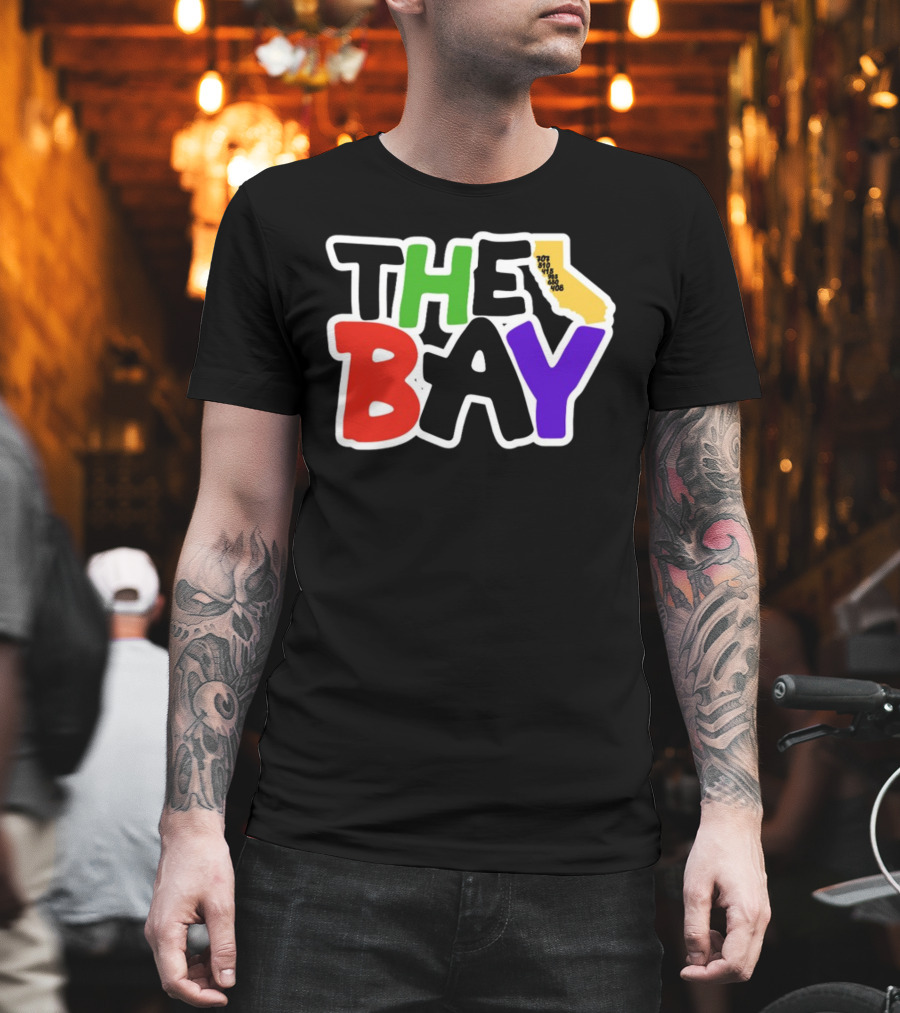 The Bay California Area Codes Colorful T-Shirt