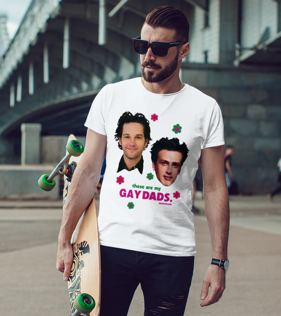 These Are My Gay Dads Flowers Nuggclub 420 T-Shirt