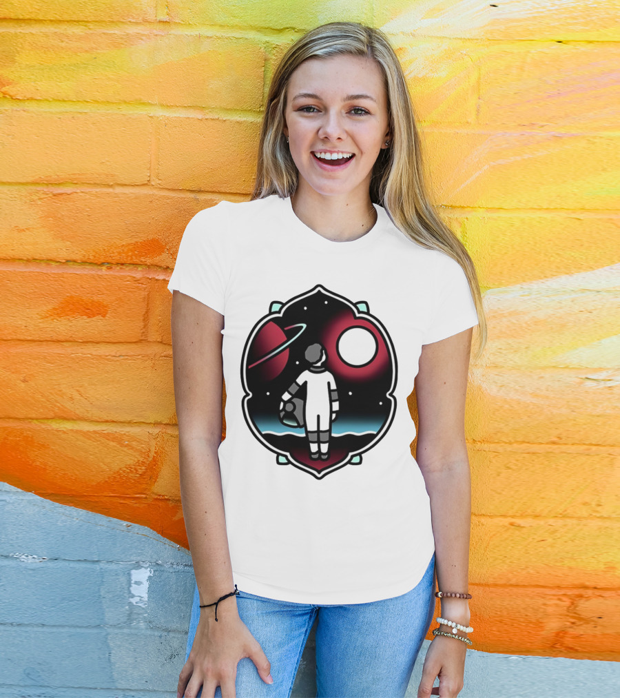 Come See The Universe Astronaut Staring At Planets And Stars T-Shirt