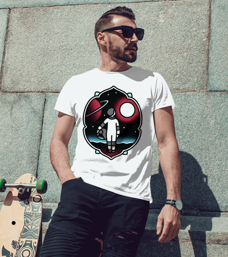 Come See The Universe Astronaut Staring At Planets And Stars T-Shirt