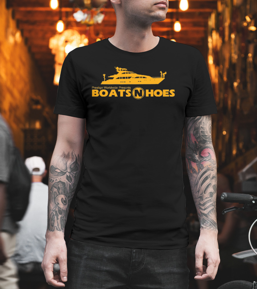 Prestige Worldwide Presents Boats N Hoes Yacht Step Brothers Will Ferrell John C Reilly T-Shirt
