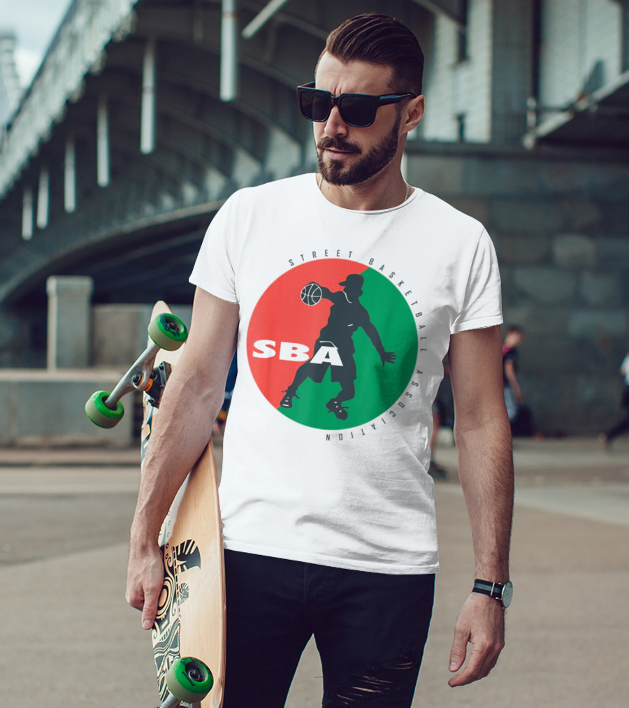Street Basketball Association SBA Logo Circle T-Shirt