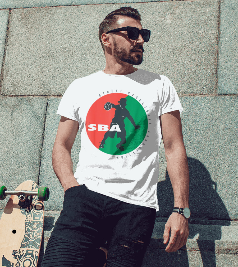 Street Basketball Association SBA Logo Circle T-Shirt