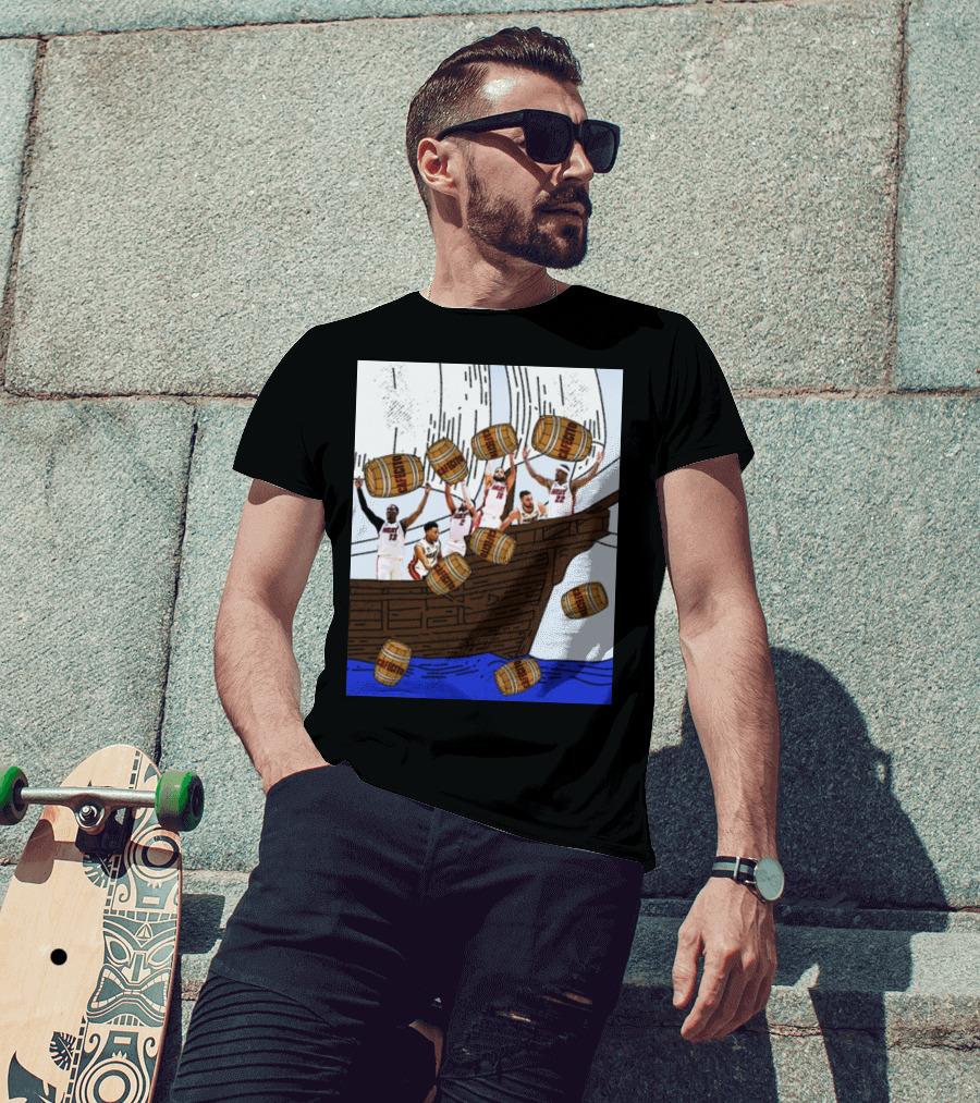 Miami Heat Cafecito Party Ship Adventure Before Flight To Denver T-Shirt
