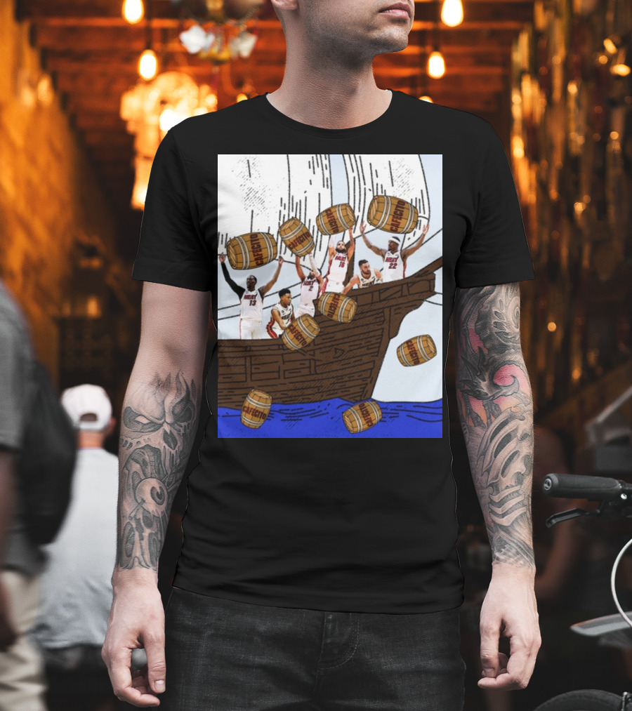 Miami Heat Cafecito Party Ship Adventure Before Flight to Denver T-Shirt