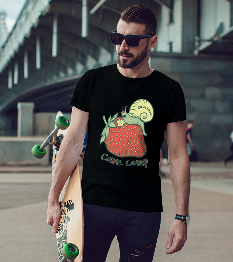 Cavetown Hungry Snail Strawberry Cave Camp T-Shirt
