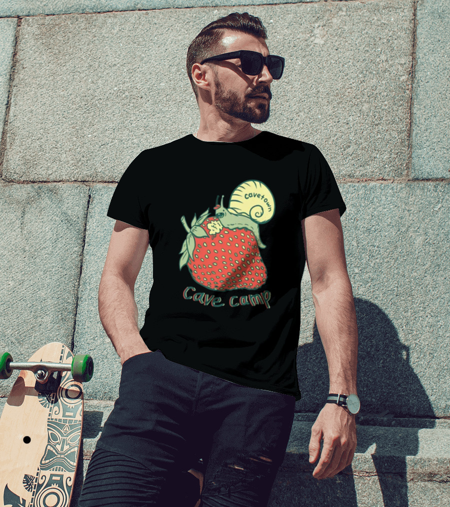 Cavetown Hungry Snail Strawberry Cave Camp T-Shirt