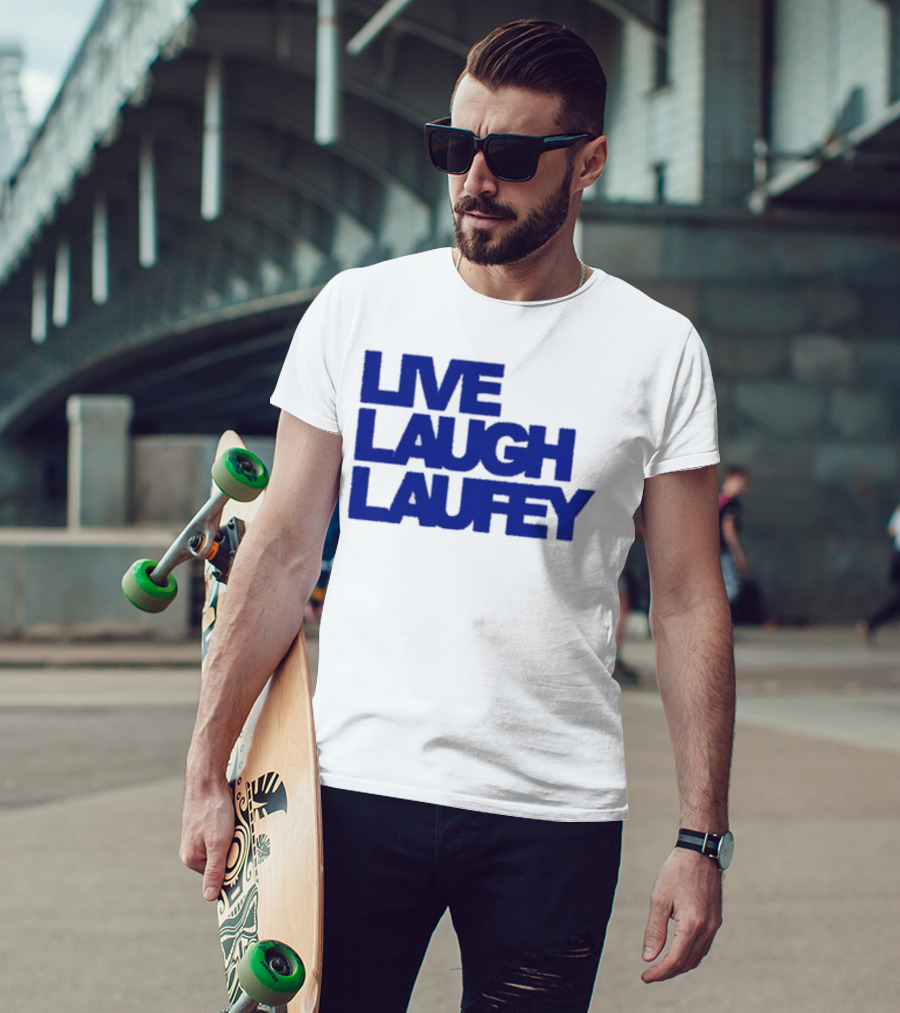 Laufeymusic Live Laugh Laufey Iconic Blue Text T-Shirt