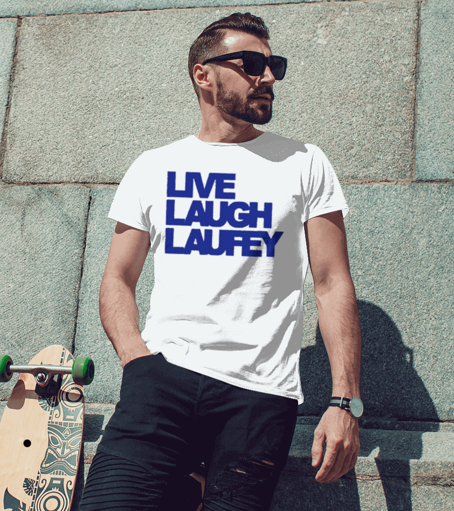 Laufeymusic Live Laugh Laufey Iconic Blue Text T-Shirt