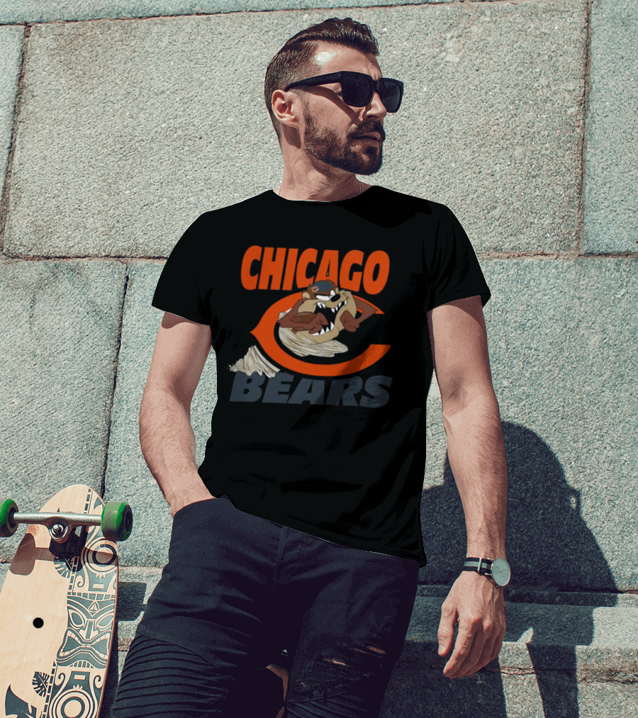 Chicago Bears Tazmanian Taz Devil Crossover T-Shirt