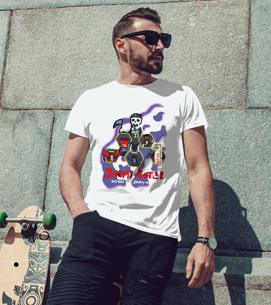 Jimmy Butler Heat 22 Across The Jimmy-Verse T-Shirt