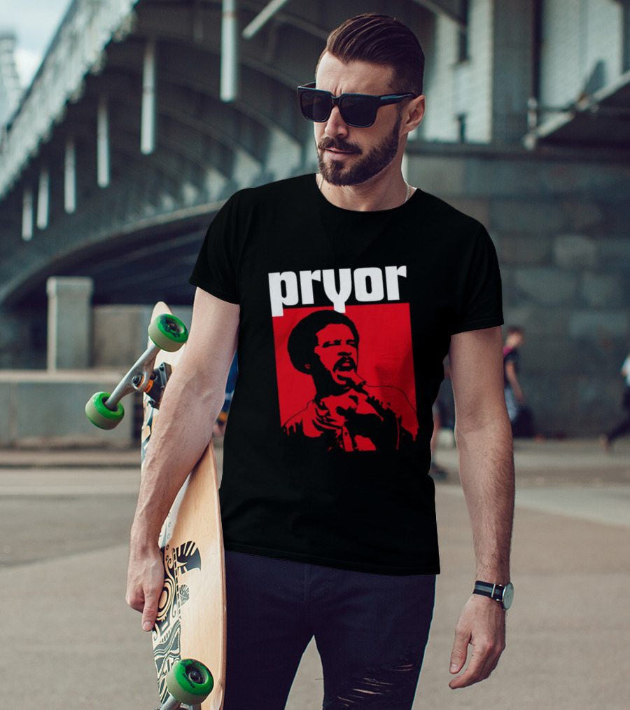 Pryor Richard Pryor Red Stencil Shop T-Shirt