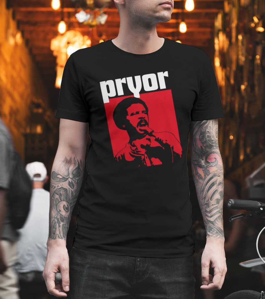 Pryor Richard Pryor Red Stencil Shop T-Shirt