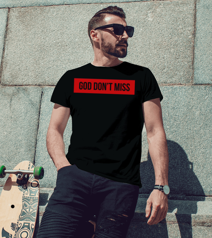 AtlantaDream God Don't Miss Red Block Text T-Shirt