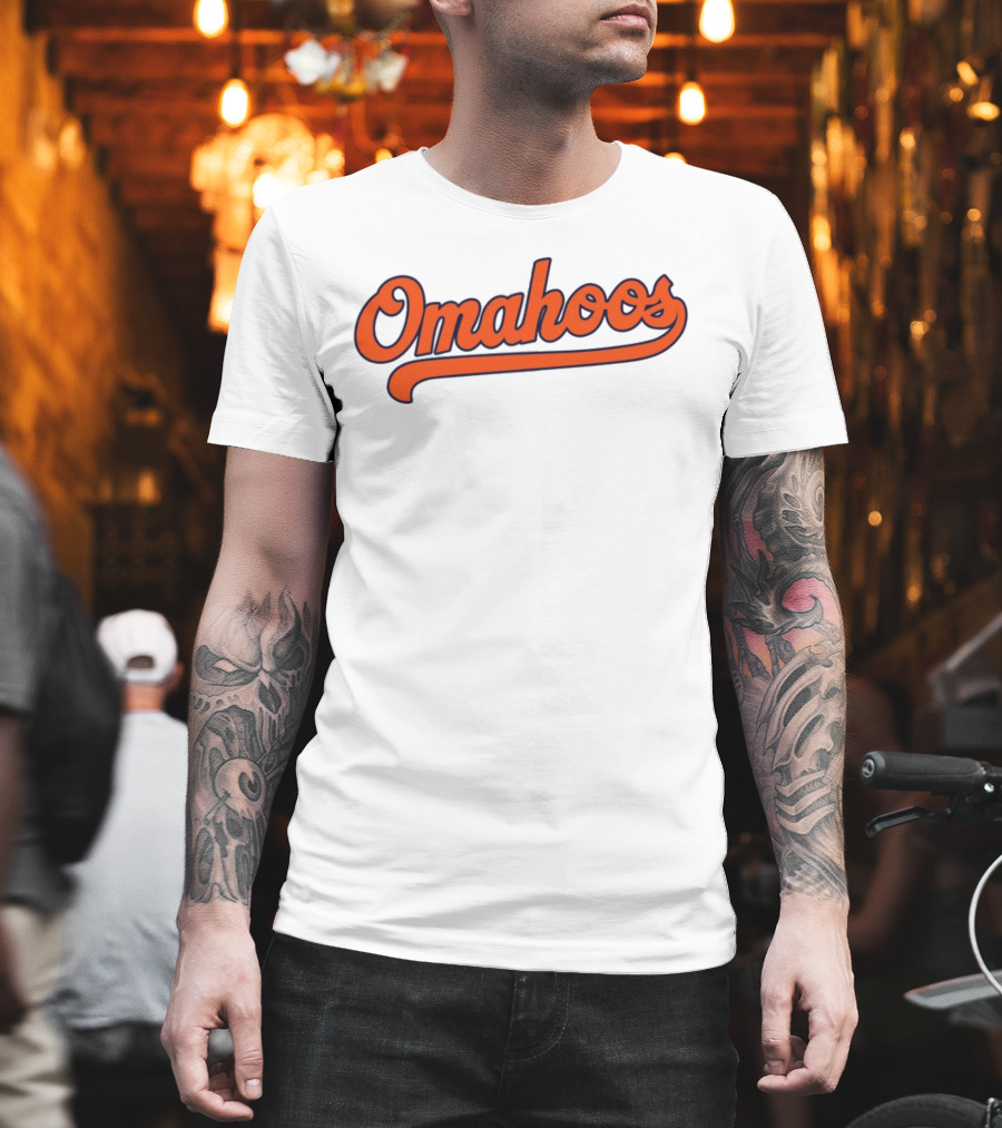 Omahoos Baseball Script T-Shirt