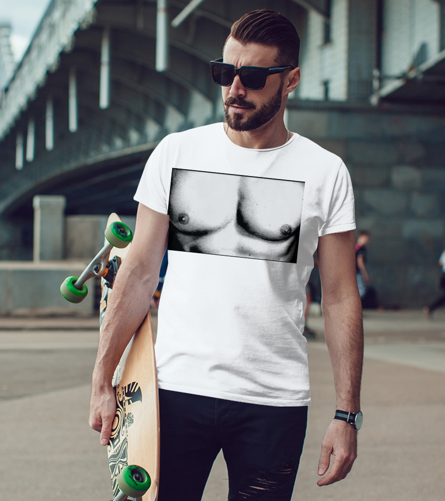 Boy Crazy Pecs Bold Monochrome Torso T-Shirt