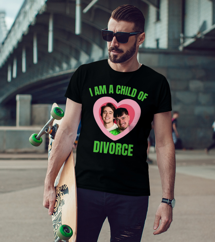 I Am A Child Of Divorce Kaarija And Bojan Heart T-Shirt