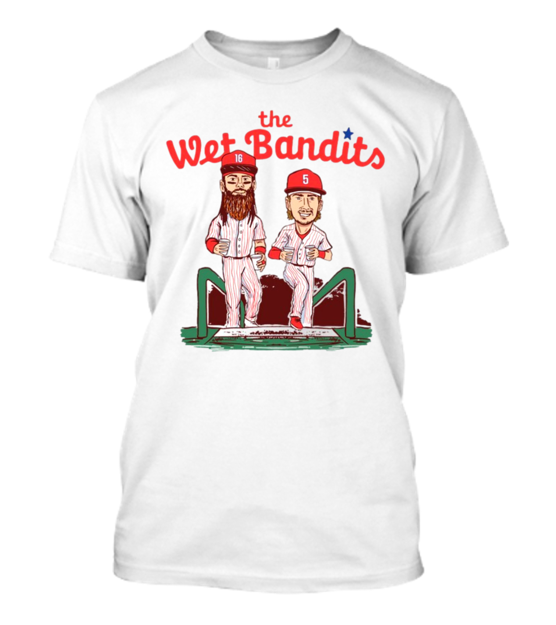 The Wet Bandits Baseball Players 16 And 5 Duo T-Shirt