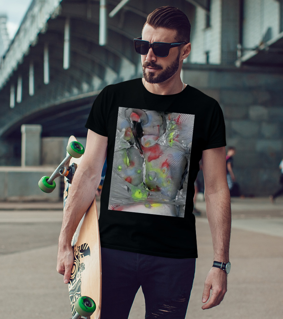 Arca1000000 ^16 Ss Abstract Mesh And Color T-Shirt