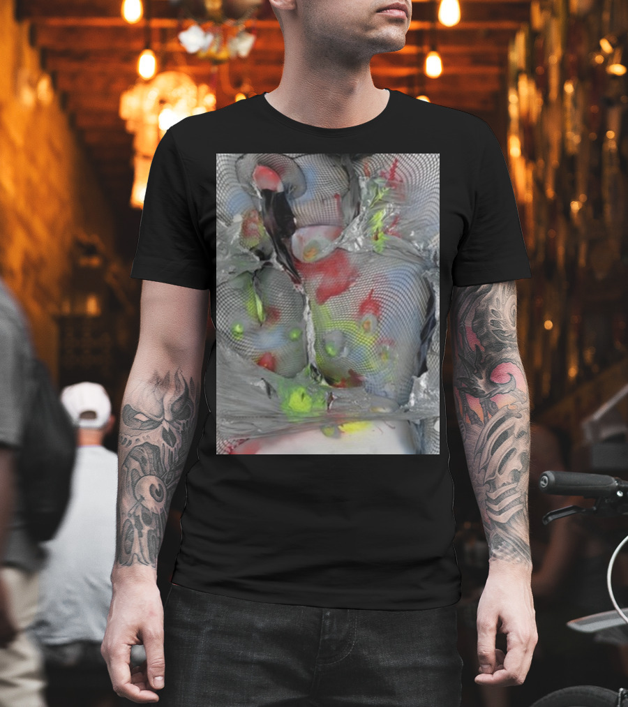 Arca1000000 ^16 Ss Abstract Mesh and Color T-Shirt