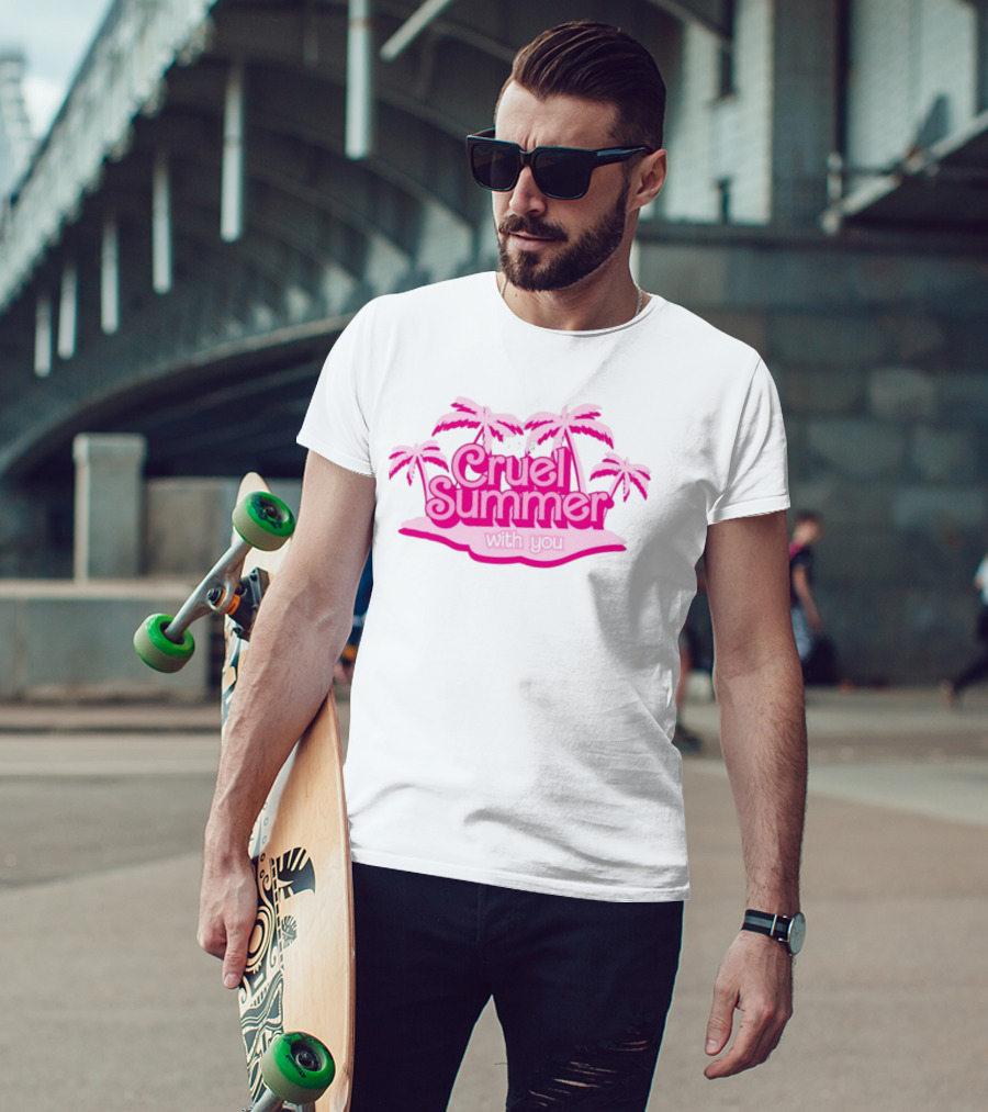 It's A Cruel Summer With You Pink Palm Trees T-Shirt