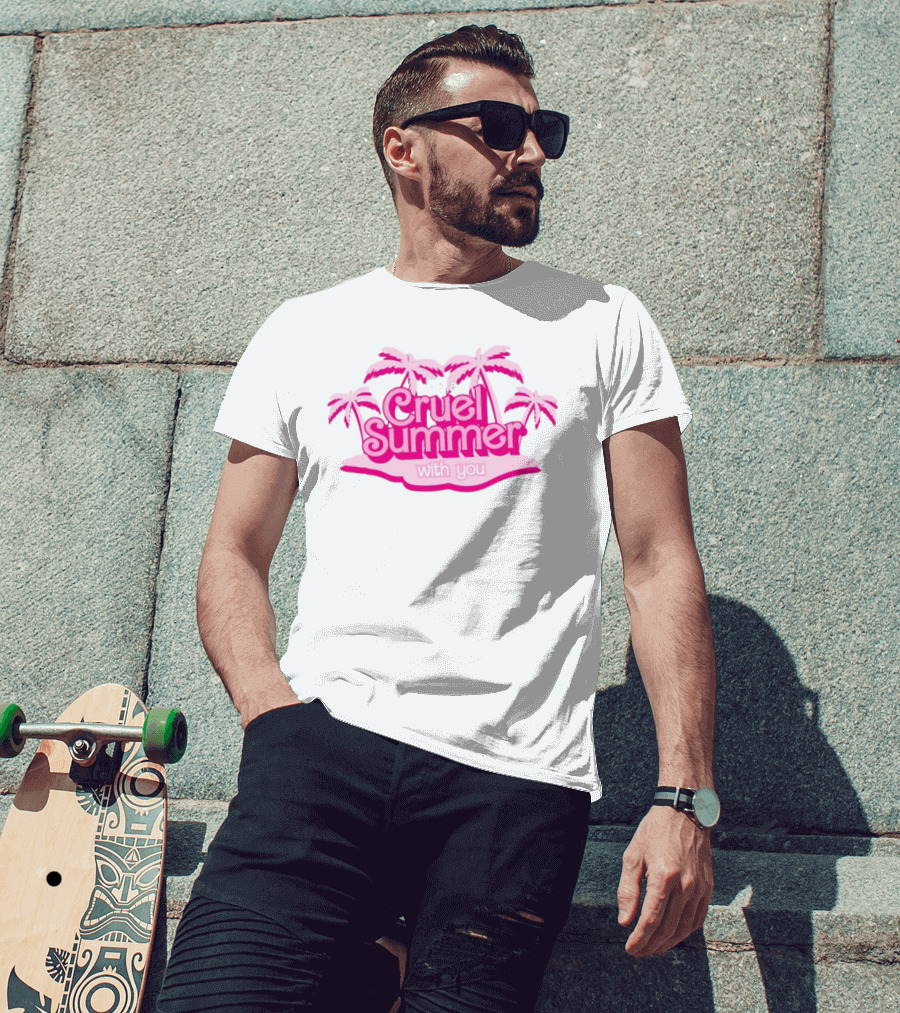 It's A Cruel Summer With You Pink Palm Trees T-Shirt