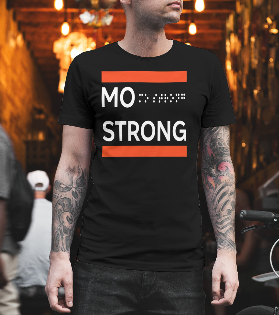 MO STRONG Braille Text T-Shirt