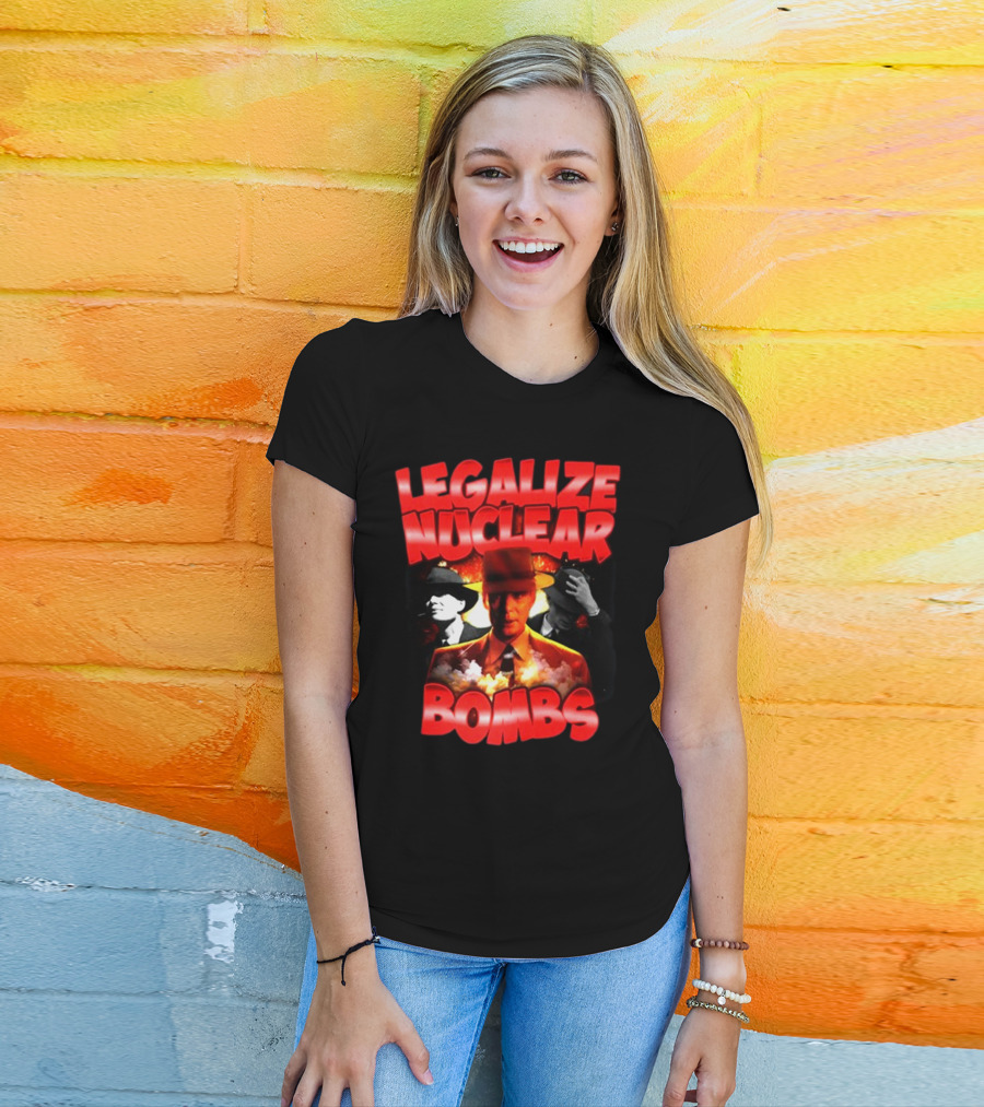 Legalize Nuclear Bombs Gangster Aesthetic With Explosive Imagery By Designedbytheboys T-Shirt