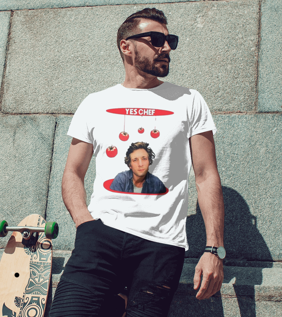 Yes Chef Hanging Tomatoes Guy T-Shirt