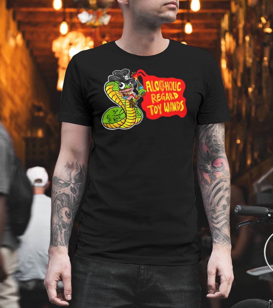 ALCOHOLIC REGARD TOY WANDS Snake Pirate Drinking T-Shirt