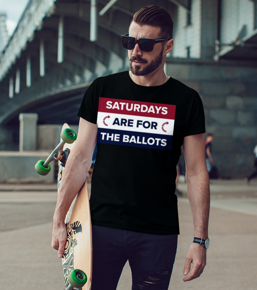 Saturdays Are For The Ballots Red White Blue Arrows T-Shirt