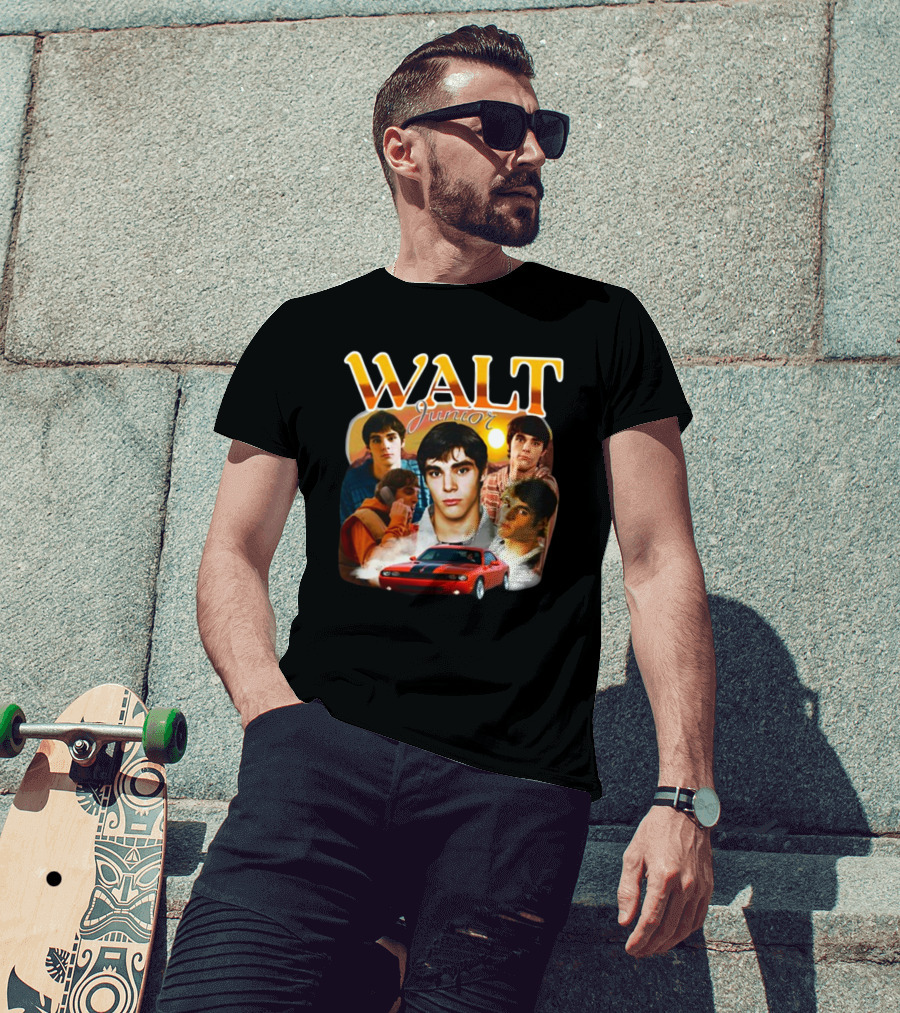 Funnyahhtees Store Walt Junior Collage With Red Car T-Shirt