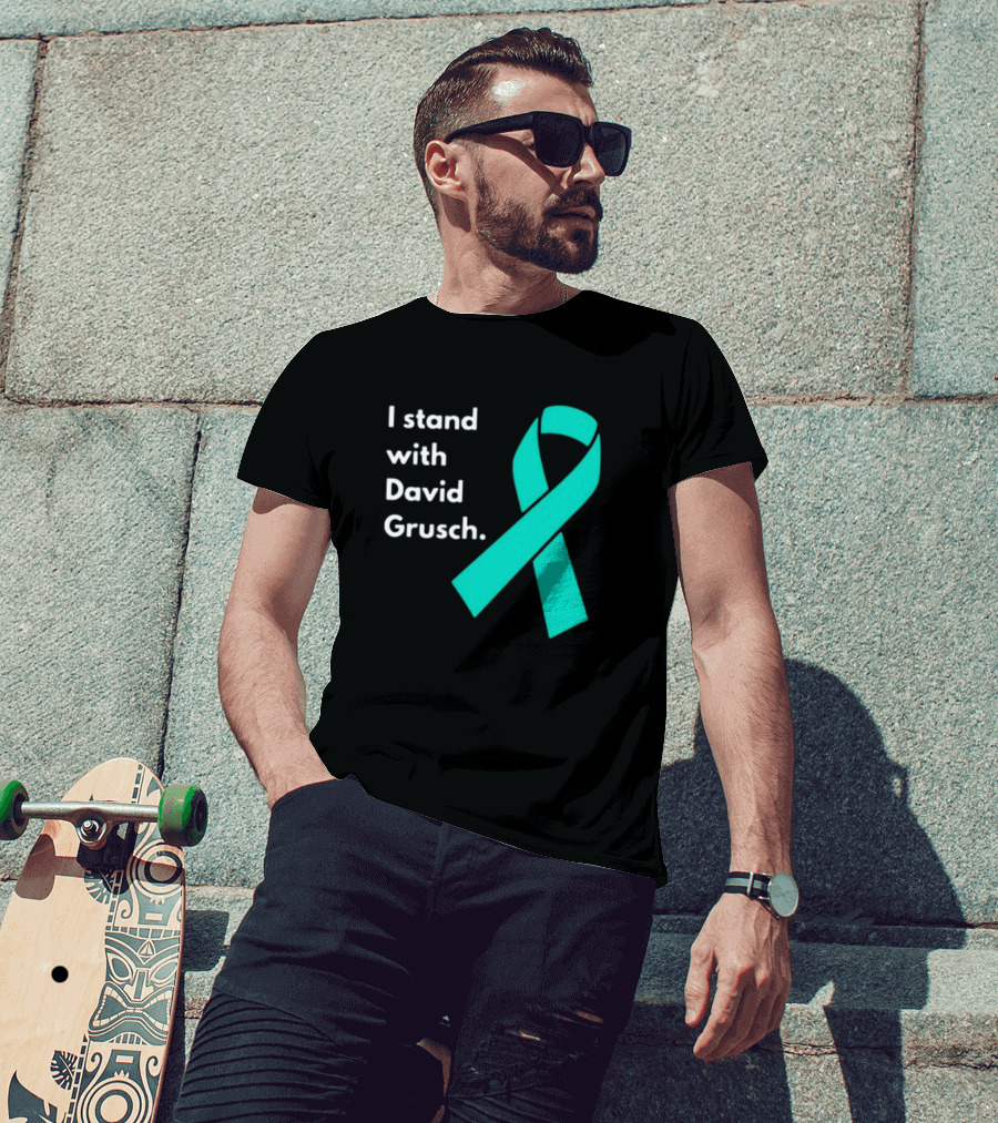 I Stand With David Grusch Teal Awareness T-Shirt
