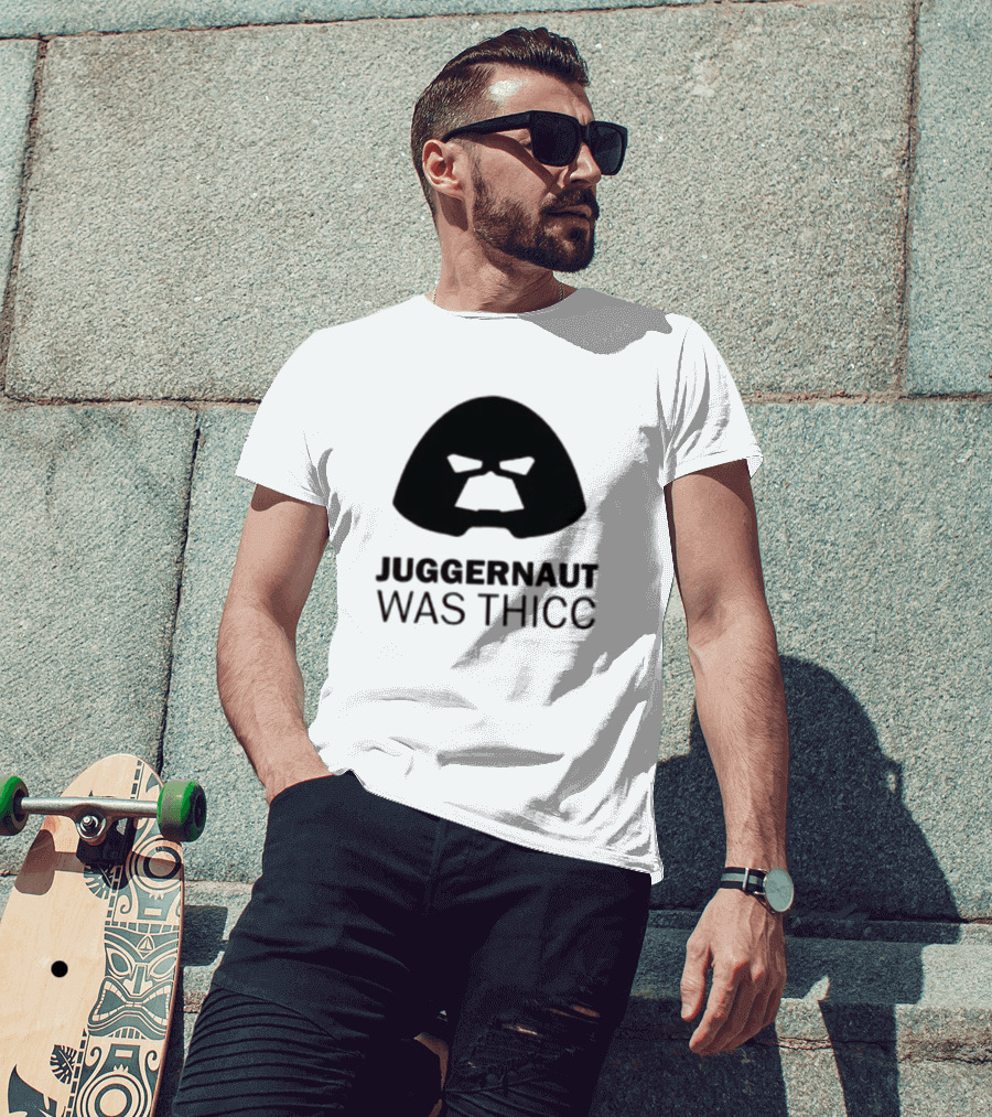 Juggernaut Was Thicc Bold Helmet T-Shirt