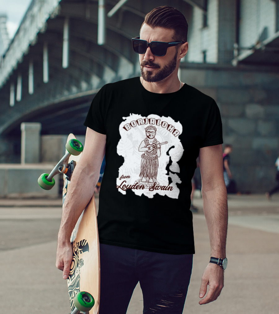 Borjaloha Ukulele Hula Figure From Louden Swain T-Shirt