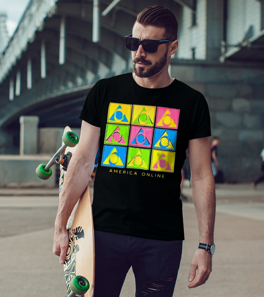 Pauly Holding AOL America Online Retro Logo Pop T-Shirt