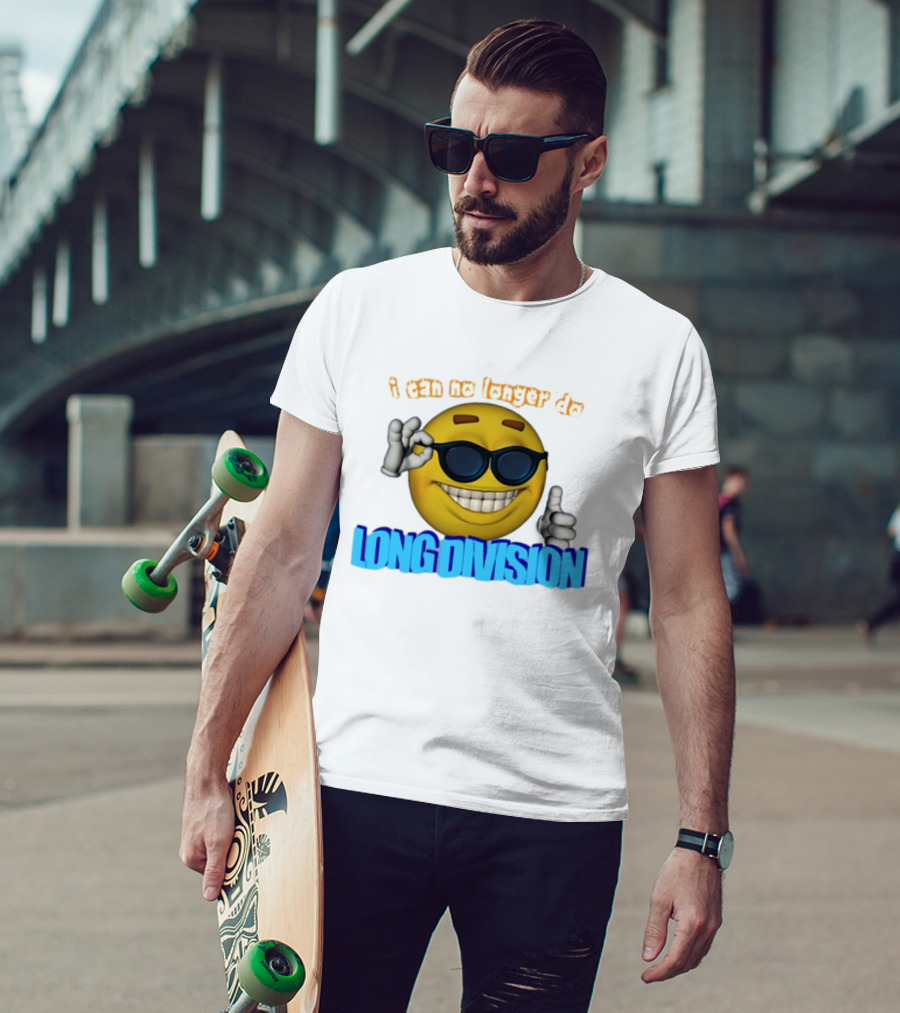 I Can No Longer Do Long Division Emoji Sunglasses Thumbs Up T-Shirt